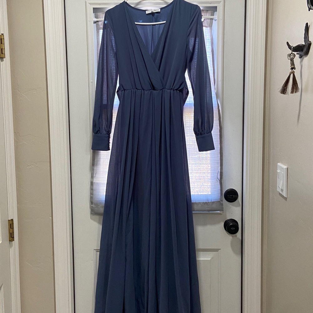 BALTIC BORN slate blue long sleeve dress